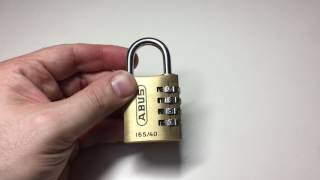 164 ABUS 16540 Combination Padlock Decoded [upl. by Norda]