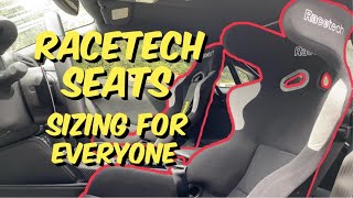 Racetech Racing Seats How to pick the right size for you [upl. by Namrej]