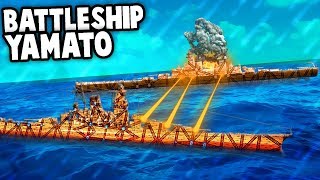 Epic BATTLESHIP YAMATO vs Montana in FORTS Forts Gameplay  Epic Battleships Custom Map [upl. by Fiertz]