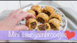 Mini saucijzenbroodjes  KEUKEN❤️LIEFDE [upl. by Lechner]