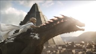 Daenerys Targaryen flying with her dragon Drogon S05E09 [upl. by Jemmy308]