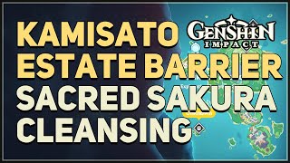 Kamisato Estate Barrier Sacred Sakura Cleansing Ritual Puzzle Genshin Impact [upl. by Rory]