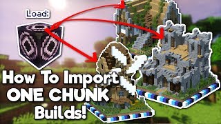 Minecraft How To Import Builds Using Structure Blocks Tutorial [upl. by Ycniuqed]