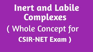 Inert and Labile Complexes Whole concept for csirnet exam [upl. by Yrok374]