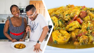 How To Make Trini Curry Shrimp  Foodie Nation [upl. by Ihsakat]