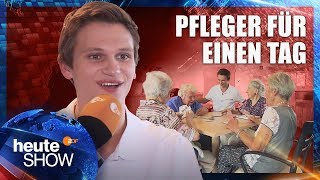 Fabian Köster macht ein Praktikum im Altersheim  heuteshow vom 14092018 [upl. by Enylekcaj]