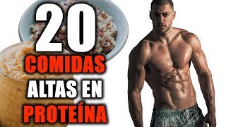 20 COMIDAS ALTAS EN PROTEÍNA [upl. by Sualk591]