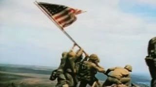 Iwo Jima Flag Raising Color Footage Strikingly Beautiful 1945 [upl. by Gurtner]