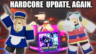 HARDCORE UPDATE Tower Defense Simulator  ROBLOX [upl. by Ahsienak]