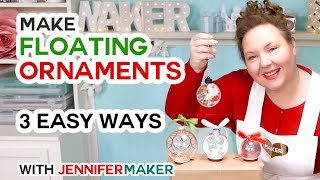 Make Easy Floating Ornaments with a Cricut [upl. by Eesdnyl530]