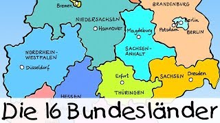 💡 Die 16 Bundesländer  Kinderlieder zum Lernen [upl. by Bertram]