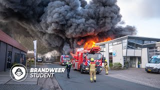 GROTE BRAND BIJ BANDENBEDRIJF [upl. by Yrehcaz]