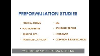 Preformulation Studies [upl. by Thain475]