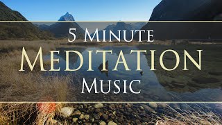 5 Minute Meditation Music  Beautiful Healing Relaxing Meditation Music Timer [upl. by Euqinna201]