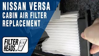 How to Replace Cabin Air Filter Nissan Versa  AQ1105 [upl. by Aleafar734]