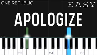 Timbaland  Apologize ft OneRepublic  EASY Piano Tutorial [upl. by Hazem802]