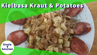 Kielbasa Kraut and Potatoes  Simple easy healthy dinner recipe [upl. by Philina738]