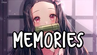 「Nightcore」→ Memories ♪ Female Cover LYRICS ✔︎ [upl. by Noelyn27]