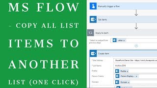 Microsoft Flow  CopyList items from one list to another list  Update Secondary List [upl. by Nathan]