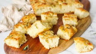 Easy Focaccia Recipe with yeast or sourdough starter NoKnead Focaccia [upl. by Naerad]