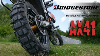 Bridgestone Battlax Adventurecross AX41  Adventure and Dual Sport Tires Review [upl. by Humo]