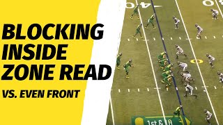 Blocking Inside Zone Read Against Even Front [upl. by Xonel]