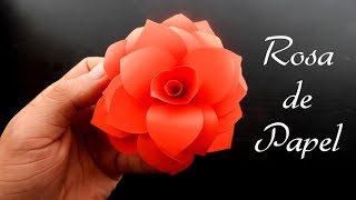 COMO HACER UNA ROSA DE PAPEL FÁCIL Y RÁPIDO [upl. by Hardin]