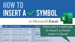 ✔ How to Insert a Check Mark Tick Symbol in Excel [upl. by Deirdre388]