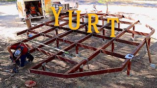 FRAMING  YURT Platform Build  Step 2 [upl. by Paige959]