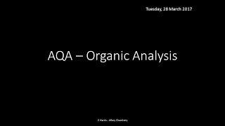 AQA 36 Organic Analysis REVISION [upl. by Ythomit]