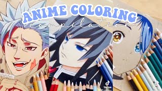 ✨𝓐𝓷𝓲𝓶𝓮✨ coloring with scary stories Tik Tok compilation [upl. by Jennie]