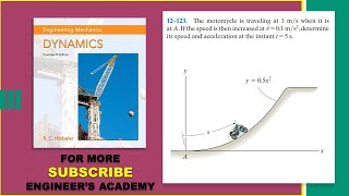 12123  Curvilinear Motion  Engineering Dynamics Hibbeler 14th Edition  Engineers Academy [upl. by Yrnehnhoj]