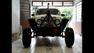 Fusca Off Road Trilha  Como Levantar a Dianteira do Fusca  Gaiola [upl. by Ahsienor974]