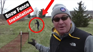 HOW TO INSTALL A SNOW FENCE DIY Snowfence [upl. by Assenay]