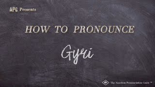 How to Pronounce Gyri Real Life Examples [upl. by Notsew]