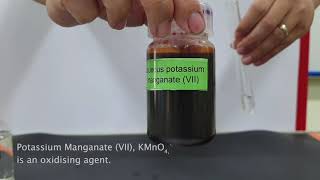 Oxidising and Reducing Agents  Potassium ManganateVII with Potassium Iodide KI [upl. by Idolem]