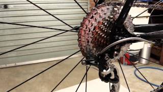 Shimano XT 9 Speed‎ M772 Rear Derailleur  Shimano SLX HG81 Cassette  Ultegra 10 Speed Bar Shifter [upl. by Treblah485]