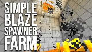 How to Build an Simple Blaze Spawner Farm in Minecraft 116 [upl. by Kerwin]