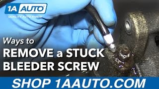 How to Remove a Stuck Brake Bleeder Screw [upl. by Rosalee]