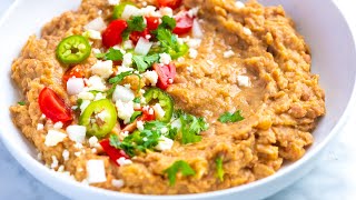 Perfect Homemade Refried Beans Recipe [upl. by Ecnatsnoc251]