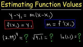 Estimating Function Values Using Differentials and Local Linearization  Calculus [upl. by Saimerej378]