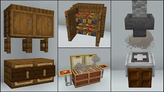 Minecraft 40 Kitchen Build Hacks and Ideas [upl. by Eyatnod]