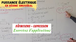 Puissance électrique en régime sinusoïdal [upl. by Sears]