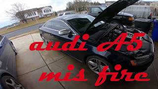 Audi S5 code 00768 00776 00773 00769 miss fire [upl. by Ardeen]