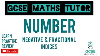 Negative and Fractional Indices Higher Only  GCSE Maths Tutor [upl. by Struve]