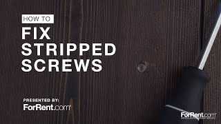 How To Fix Stripped Screws [upl. by Eniluqaj]