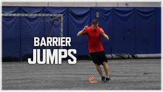 Lateral Hurdle Barrier Jumps  Plyometrics [upl. by Aikimat]