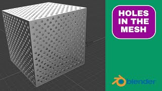 Blender 3D How to make holes in a mesh [upl. by Yrak]