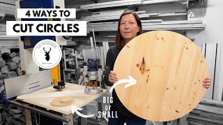 4 Ways to Cut Circles in Wood  DIY Circle Cutting Jigs [upl. by Secilu67]