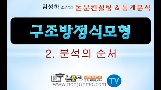 논준모연구소TV 구조방정식모형 2 분석의 순서 [upl. by Enomis]